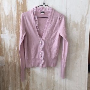 Soft lilac wool cardigan